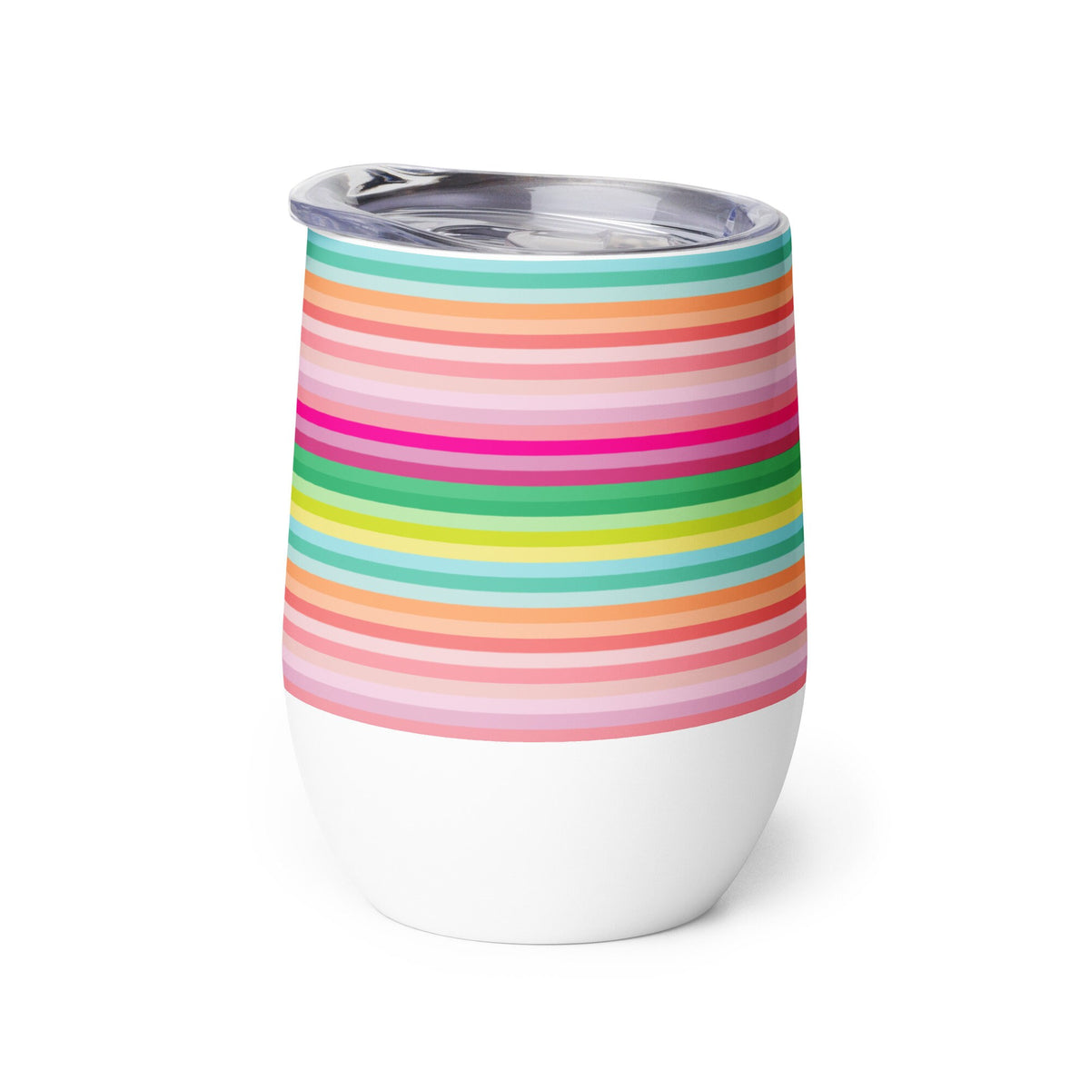 Island Stripe Rainbow Coastal Wine tumbler Gift