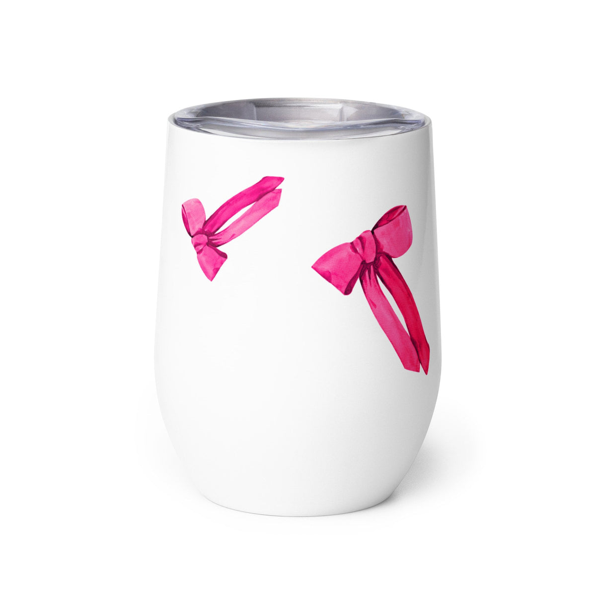 Pink Bow Tie One On Wine tumbler Gift