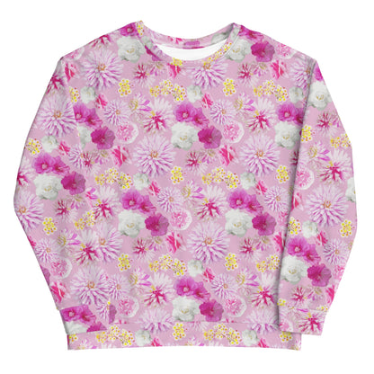 Garden Floral Pink Unisex Sweatshirt