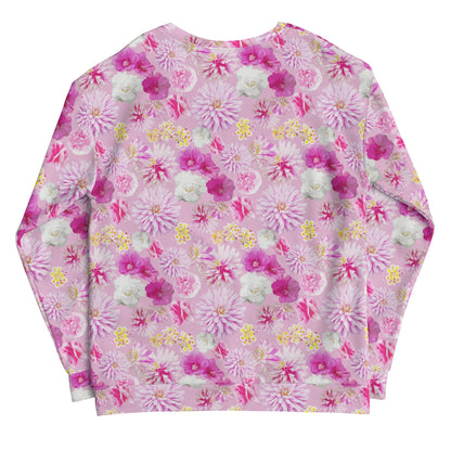 Garden Floral Pink Unisex Sweatshirt