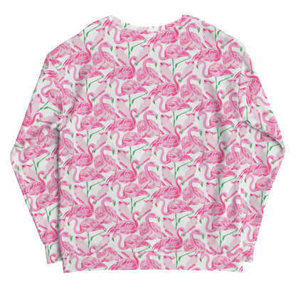 Palm Springs Flamingo Coastal Pink sweatshirt in pink by The Happy Fun Shop, photo 6 of 7