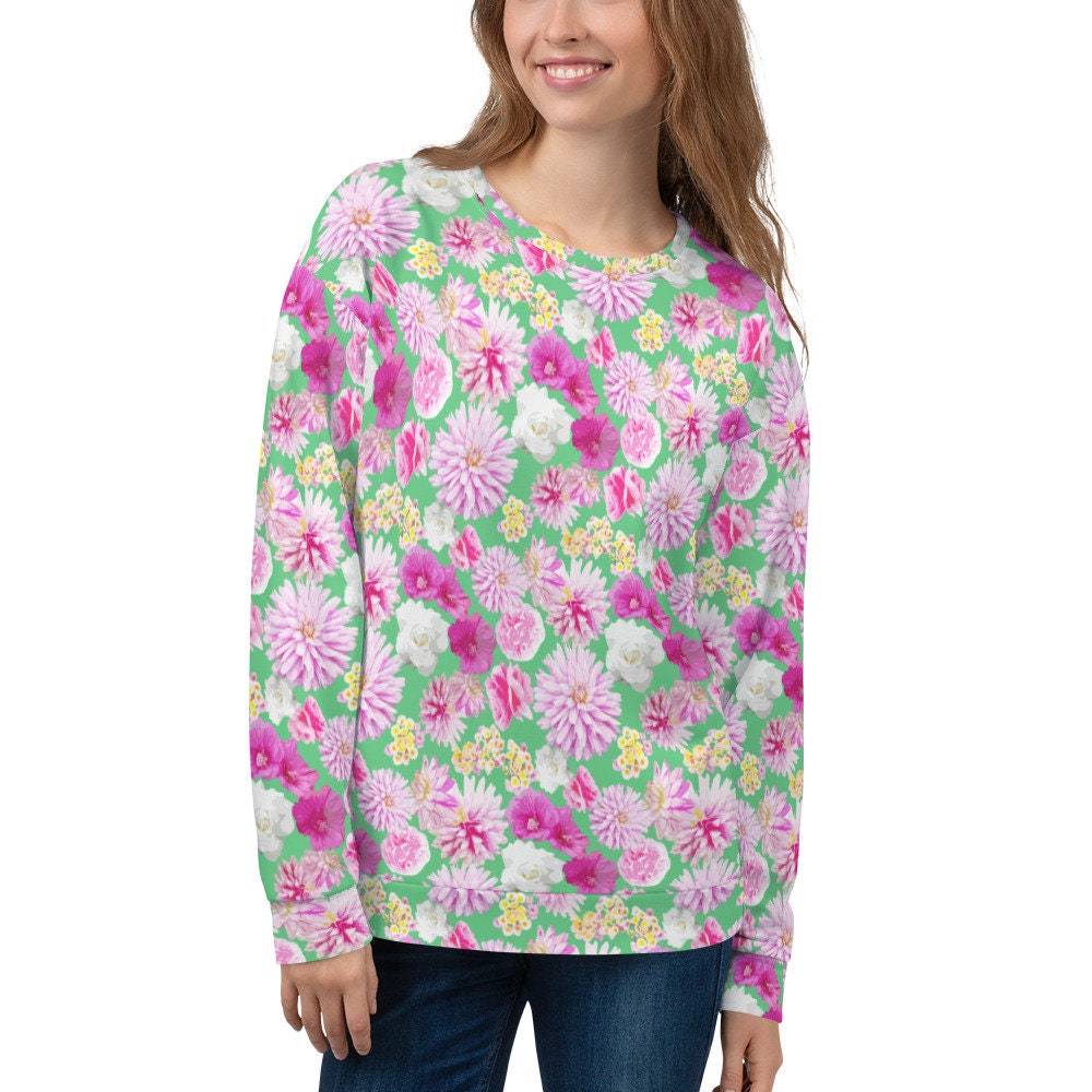 Garden Floral Spring Green Unisex Sweatshirt