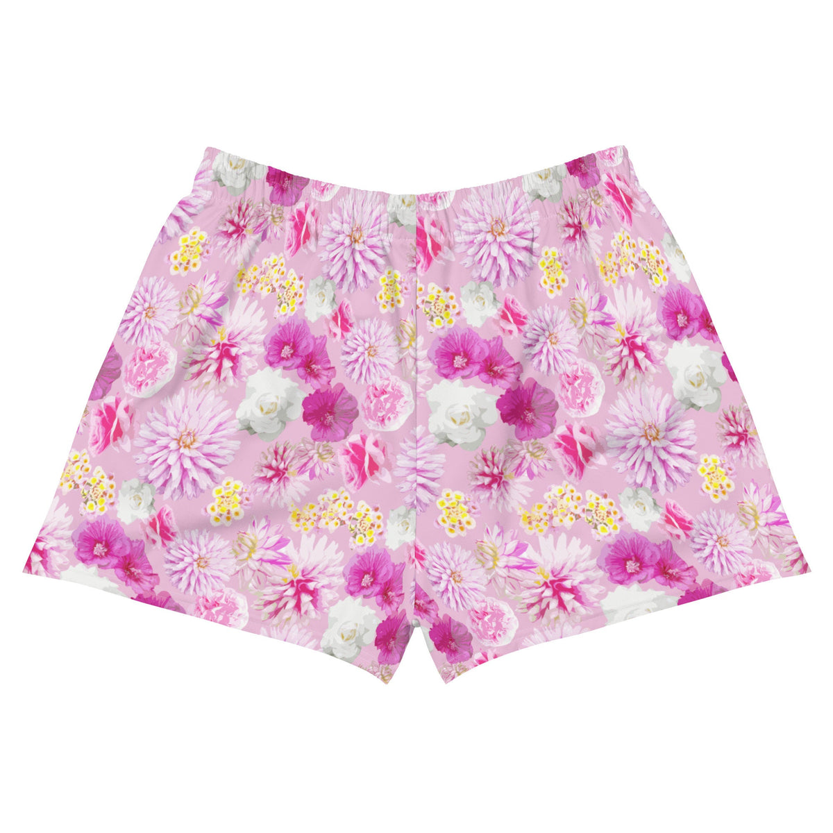 Garden Floral Pink Women’s Recycled Athletic Shorts