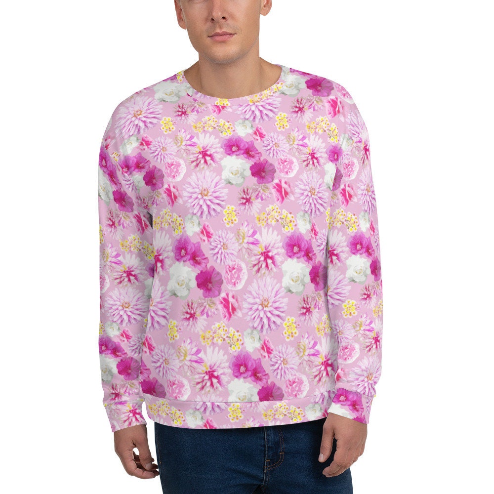 Garden Floral Pink Unisex Sweatshirt
