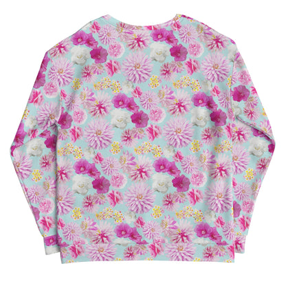 Garden Floral Blue Unisex Sweatshirt