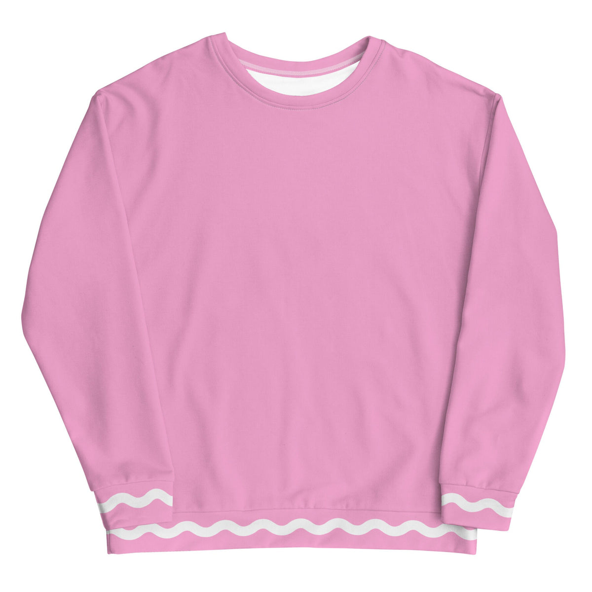 Palm Springs Pink Ric Rac Stripe sweatshirt in pink by The Happy Fun Shop, photo 1 of 7