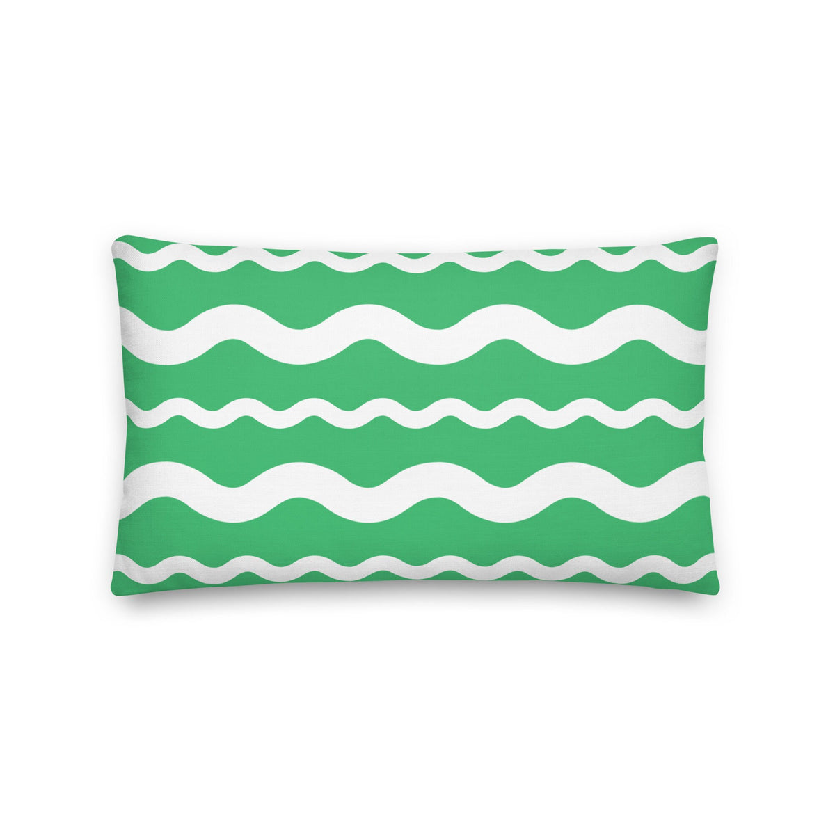 Ric Rac Stripe Green Premium Pillow