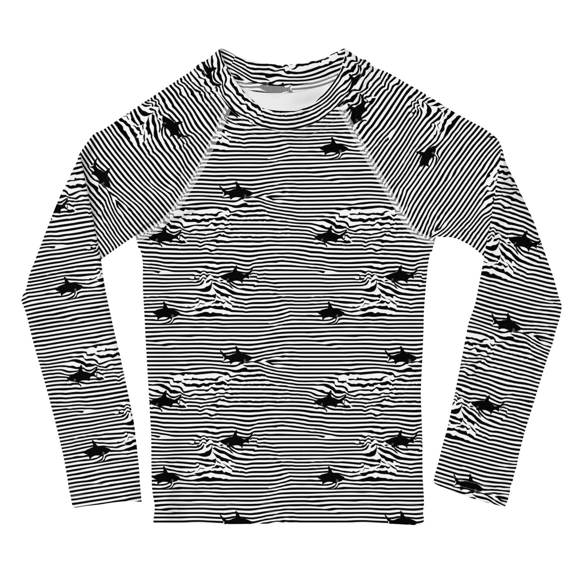 Chatham Great White Shark Stripe Kids Rash Guard UPF 50+