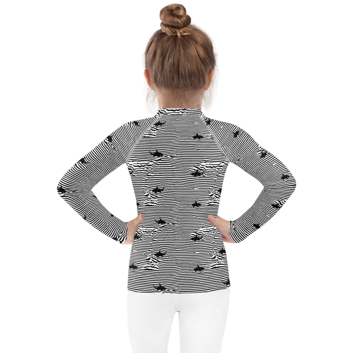 Chatham Great White Shark Stripe Kids Rash Guard UPF 50+
