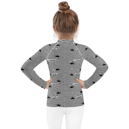 Chatham Great White Shark Stripe Kids Rash Guard UPF 50+