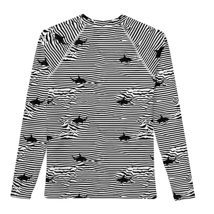 Chatham Great White Shark Stripe Youth Rash Guard UPF 50+