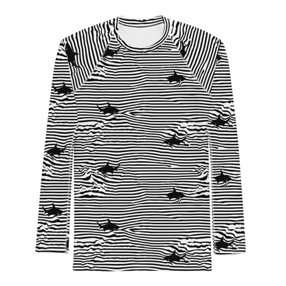Chatham Great White Shark Stripe Men's Rash Guard UPF 50+