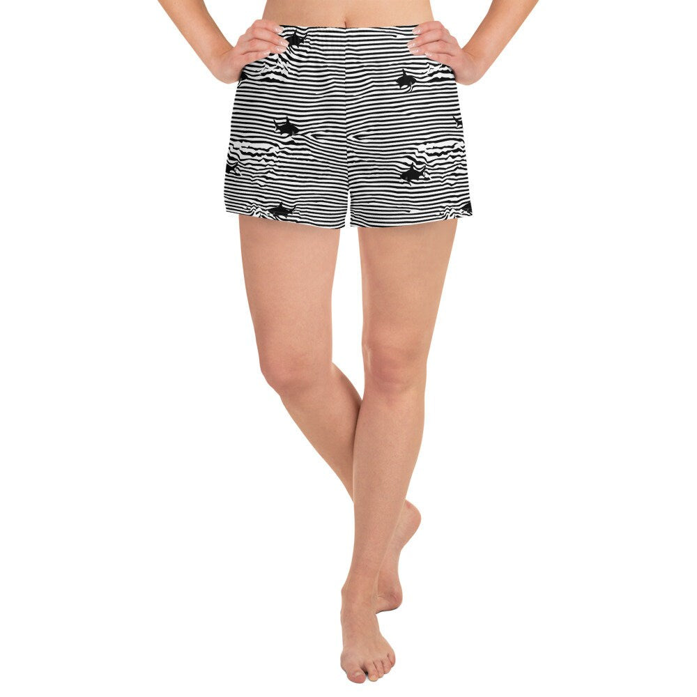 Chatham Great White Shark Stripe Women’s Recycled Athletic Shorts