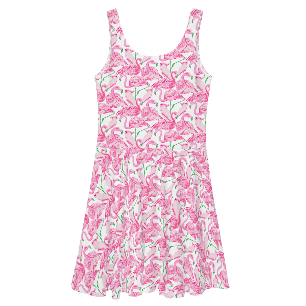Palm Springs Flamingo skater dress in pink by The Happy Fun Shop, photo 2 of 9