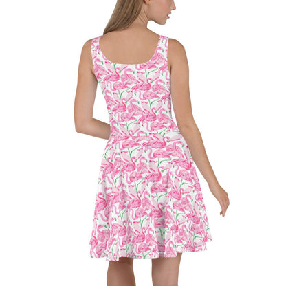Palm Springs Flamingo skater dress in pink by The Happy Fun Shop, photo 6 of 9