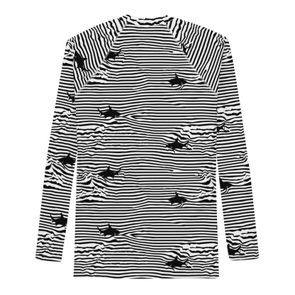 Chatham Great White Shark Stripe Men's Rash Guard UPF 50+