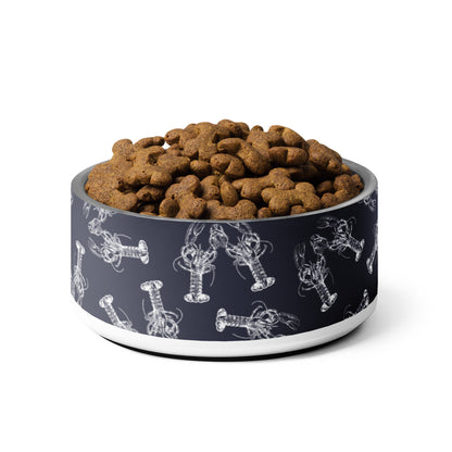 Nauti Love Lobster Coastal Preppy Pet bowl