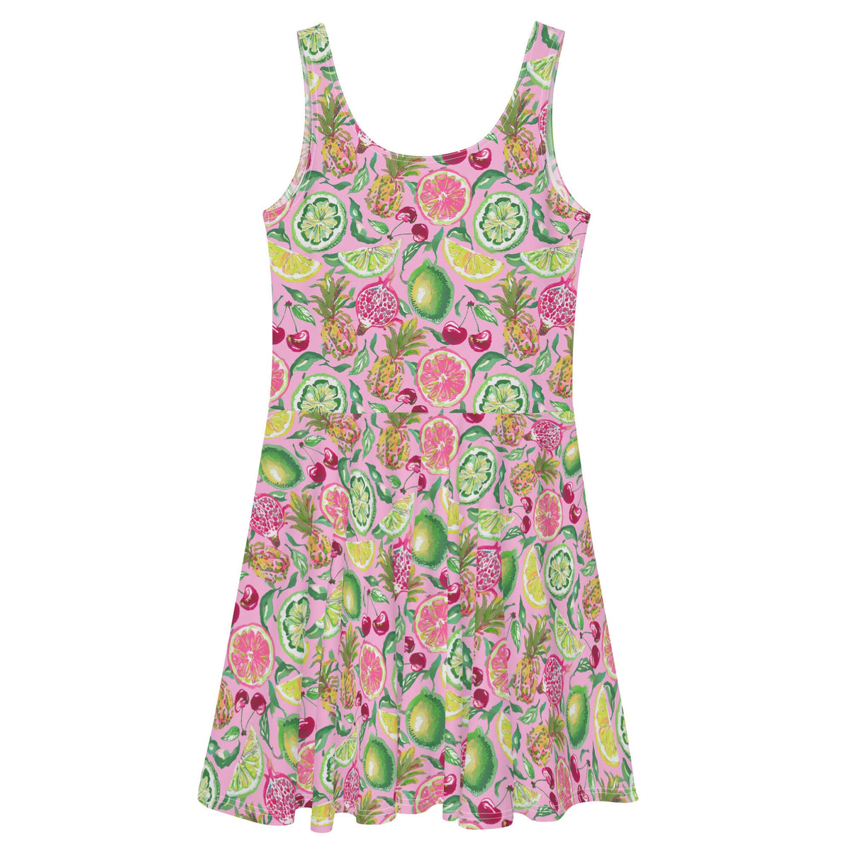 Palm Beach Fruit Bowl Coastal Preppy Skater Dress