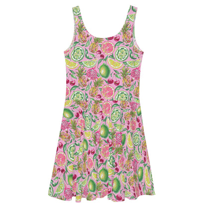 Palm Beach Fruit Bowl Coastal Preppy Skater Dress