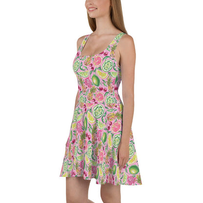 Palm Beach Fruit Bowl Coastal Preppy Skater Dress
