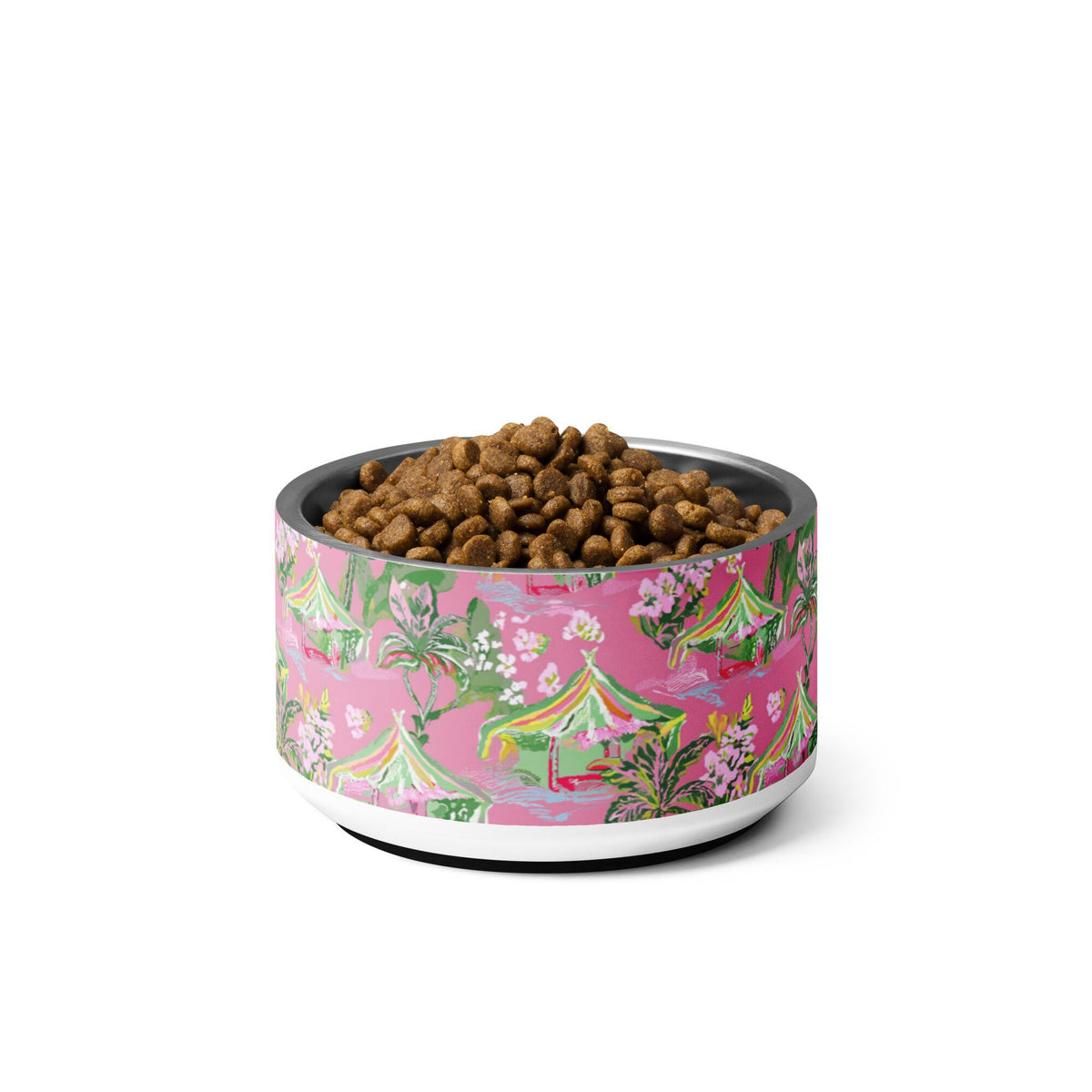 Palm Beach Tiki Hut Coastal Preppy Pet bowl