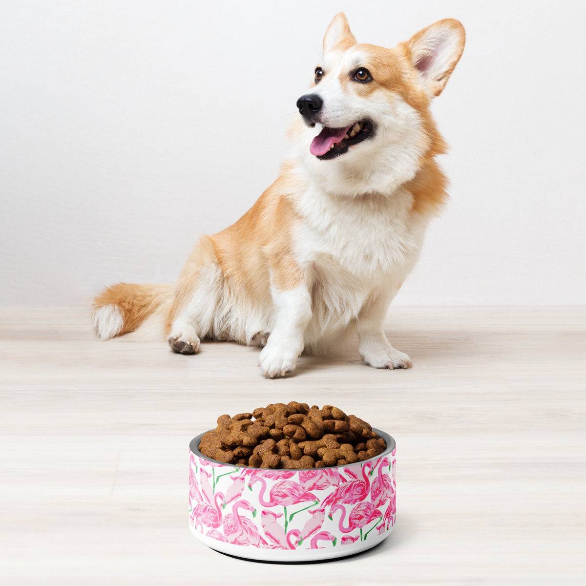 Palm Springs Flamingo Coastal Preppy Pet bowl
