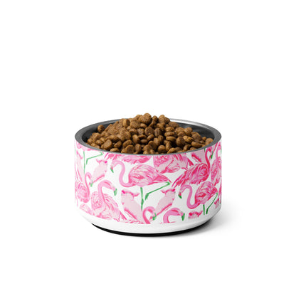 Palm Springs Flamingo Coastal Preppy Pet bowl