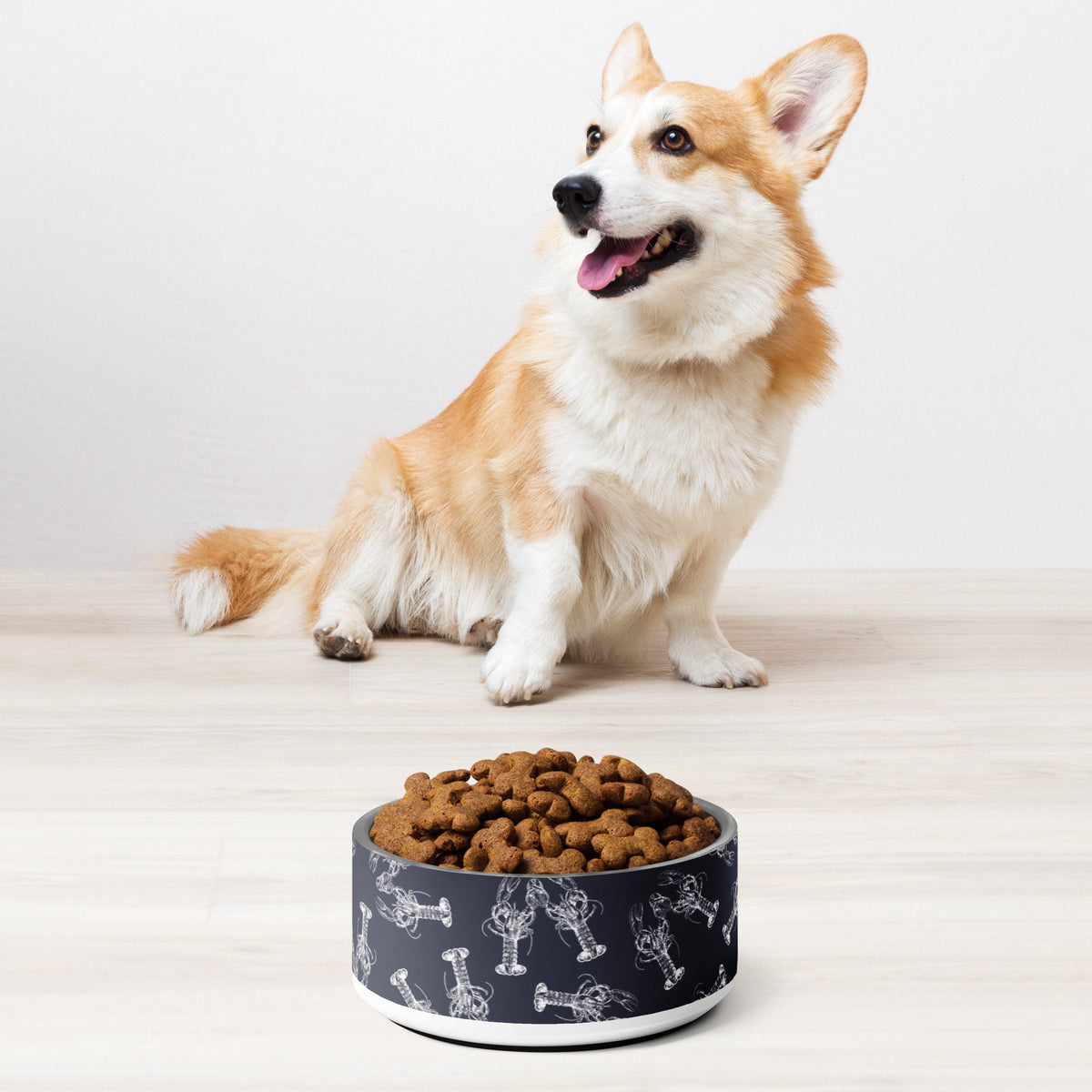 Nauti Love Lobster Coastal Preppy Pet bowl
