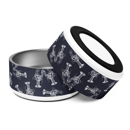 Nauti Love Lobster Coastal Preppy Pet bowl
