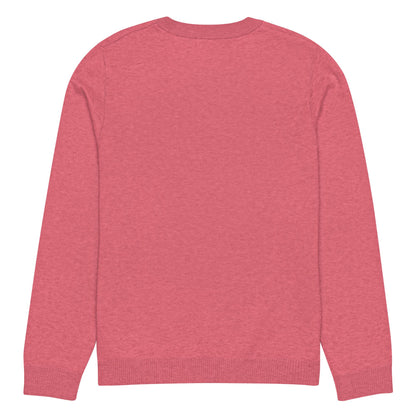 Holiday Champagne Tower Pink Knitted Crew Neck Sweater