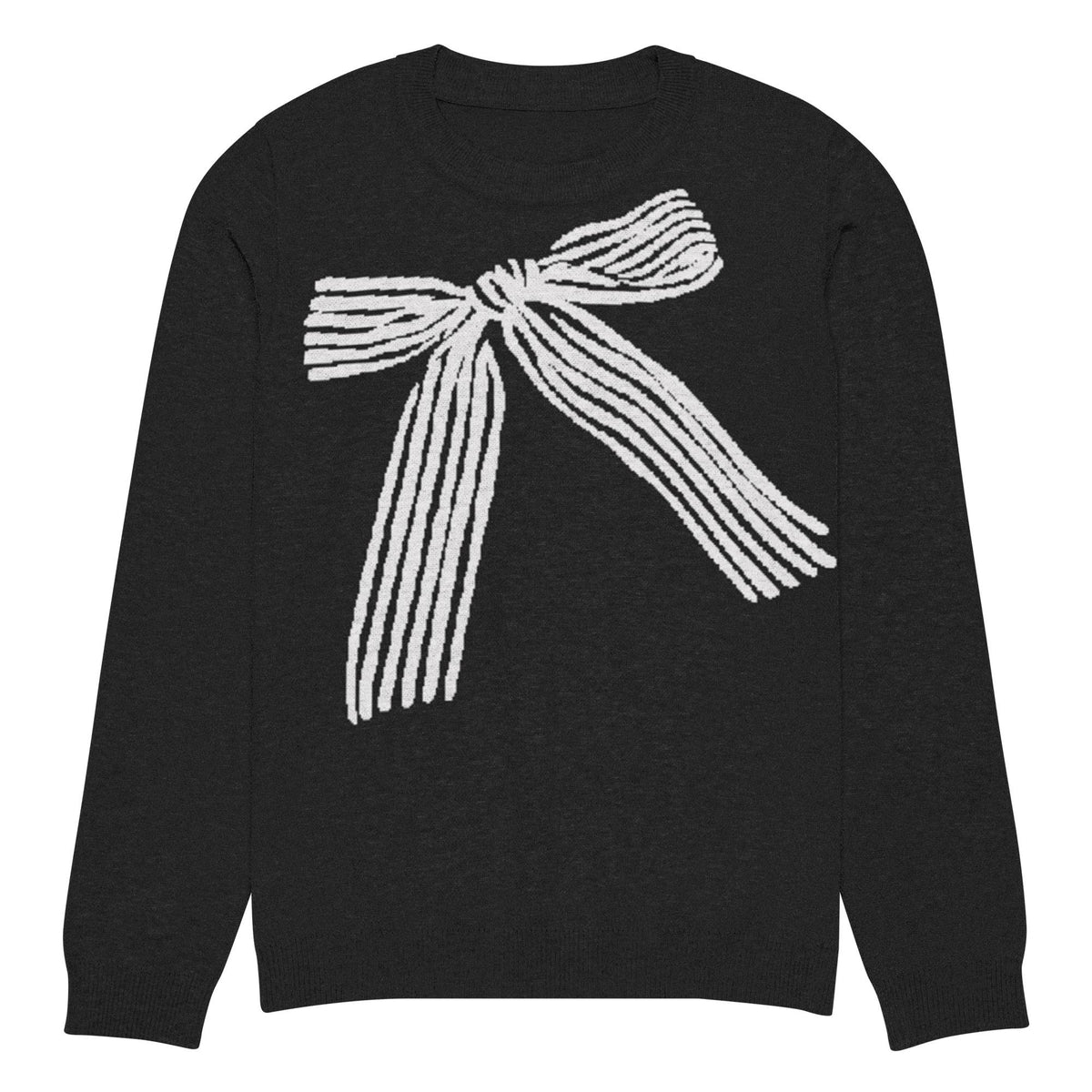 Holiday Take a Bow Black Knitted Crew Neck Sweater