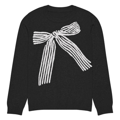 Holiday Take a Bow Black Knitted Crew Neck Sweater