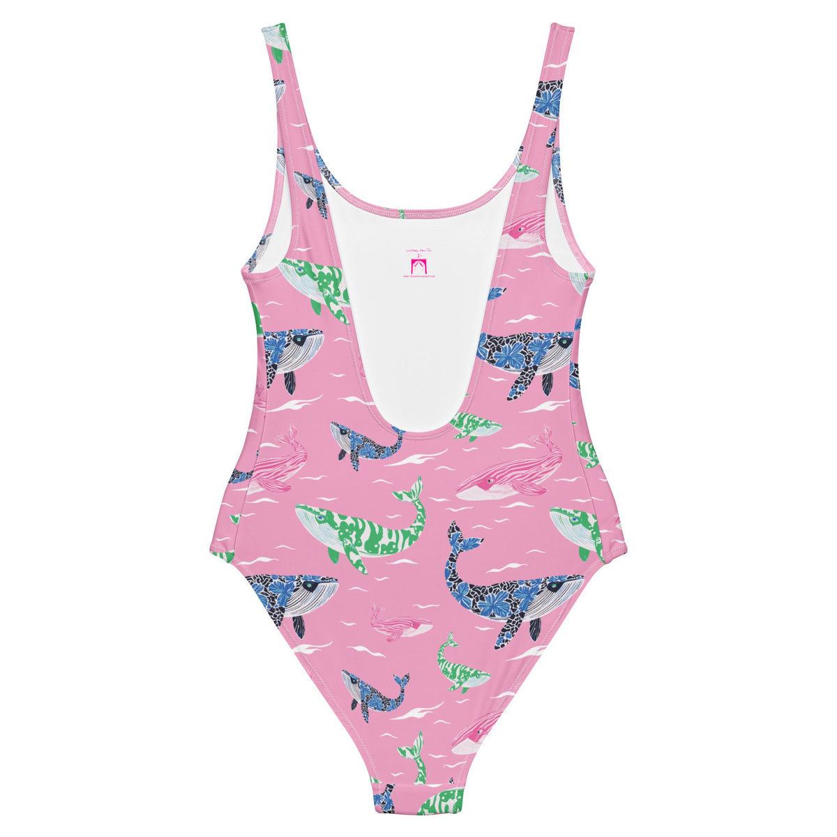 Whale of a Tale Coastal Preppy One-Piece Swimsuit