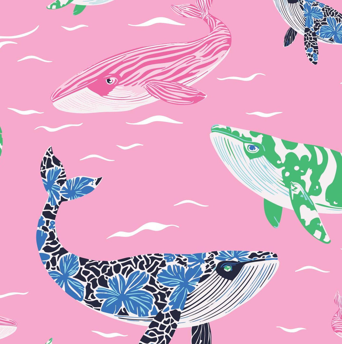 Whale of a Tale Coastal Preppy One-Piece Swimsuit