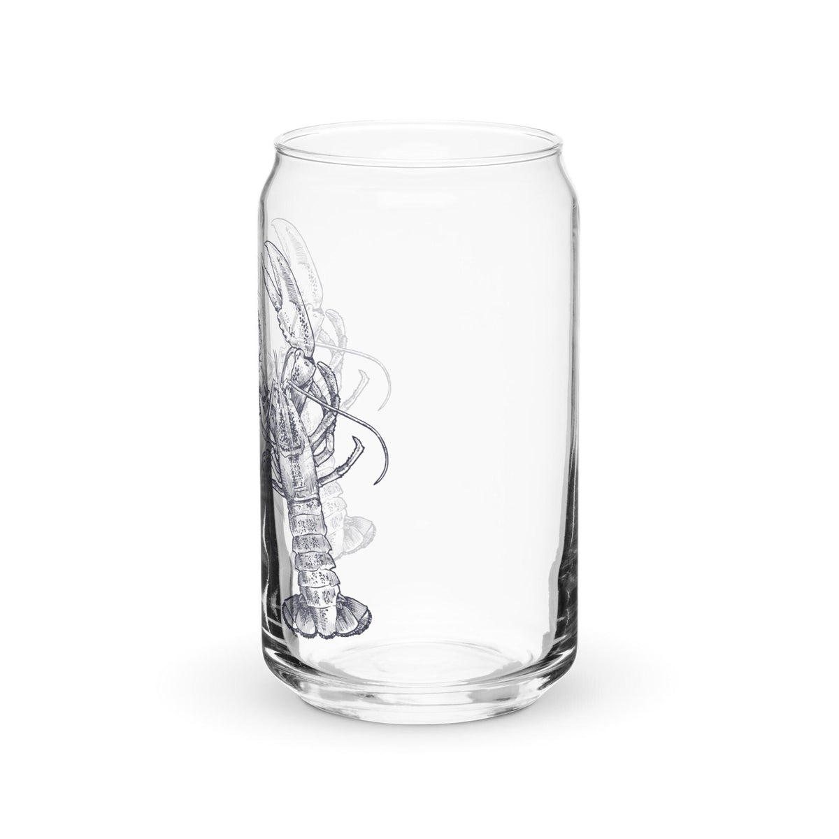 Nauti Love Lobster Can-shaped glass wine glass in blue by The Happy Fun Shop, photo 2 of 4