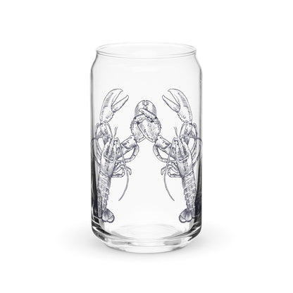 Nauti Love Lobster Can-shaped glass wine glass in blue by The Happy Fun Shop, photo 1 of 4