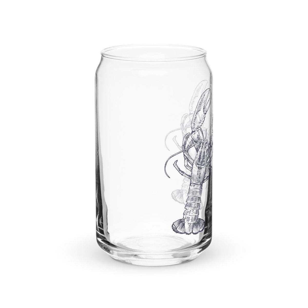 Nauti Love Lobster Can-shaped glass wine glass in blue by The Happy Fun Shop, photo 4 of 4