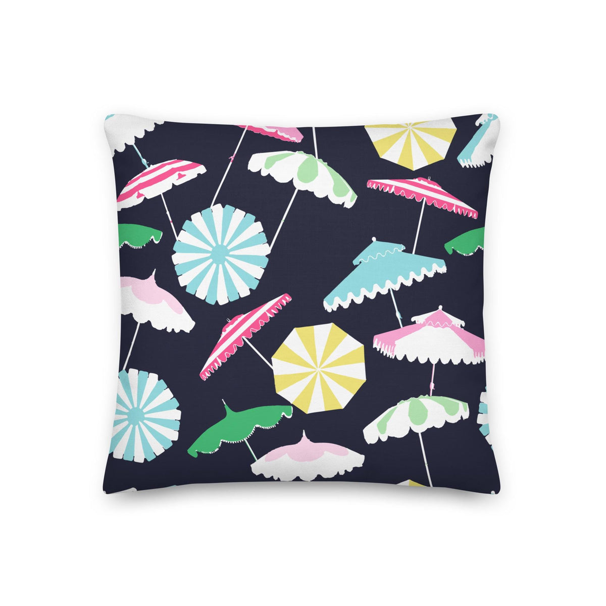 Beach Umbrella Party Coastal Preppy Premium Pillow