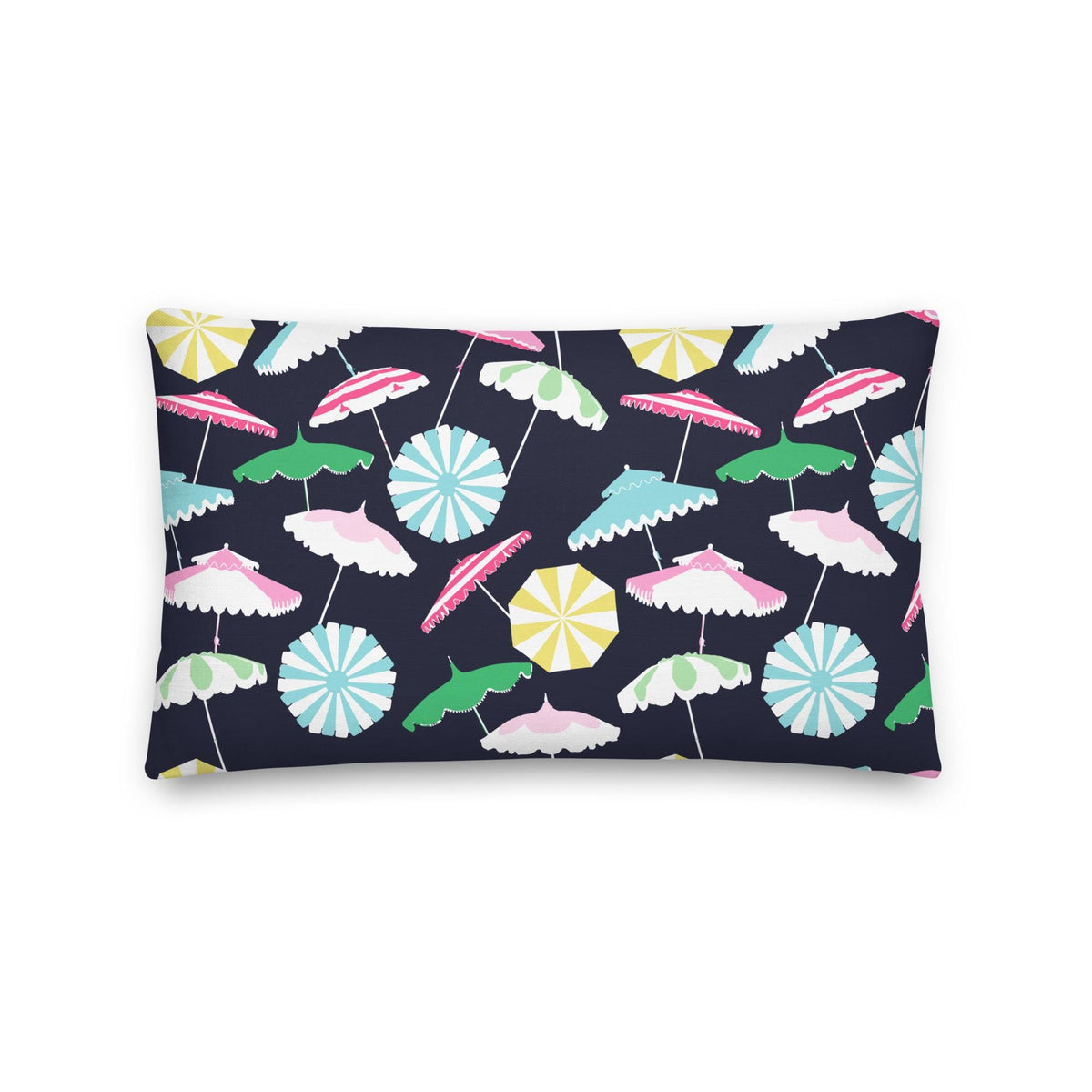 Beach Umbrella Party Coastal Preppy Premium Pillow