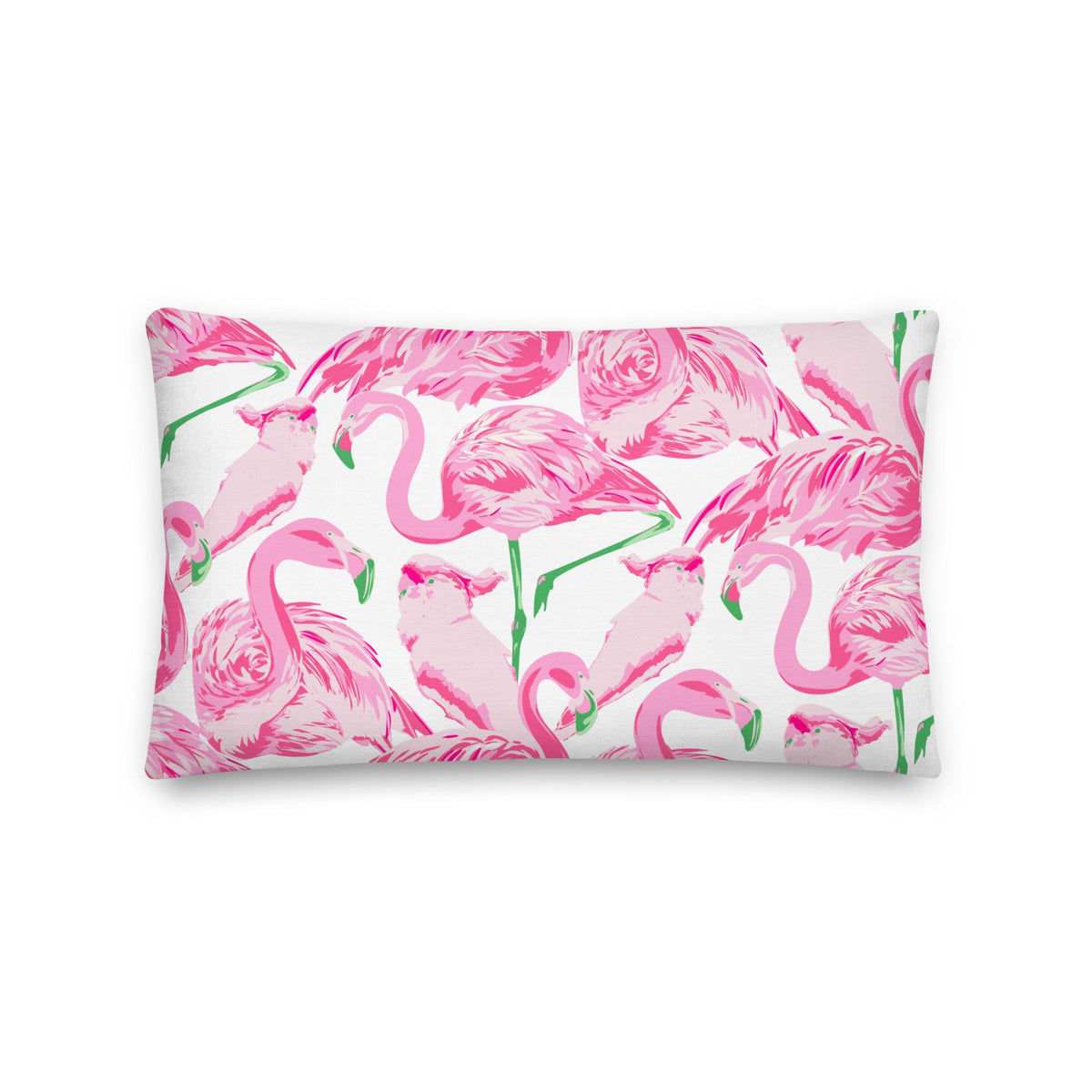 Palm Springs Flamingo Coastal Preppy Premium Pillow