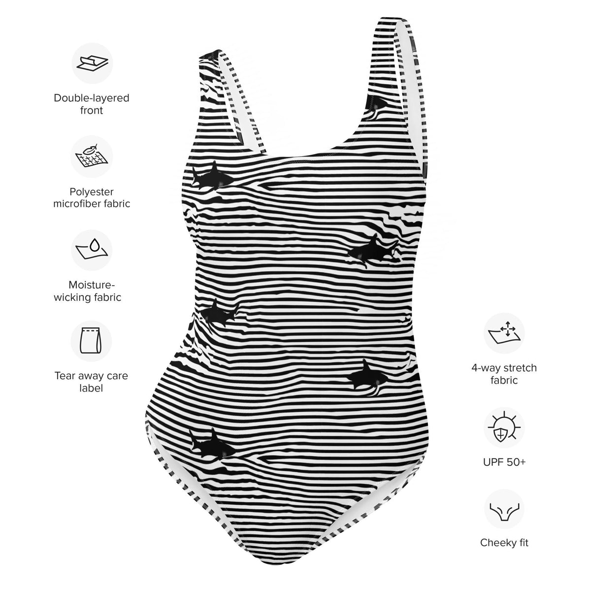 Chatham Great White Shark Stripe One-Piece Swimsuit