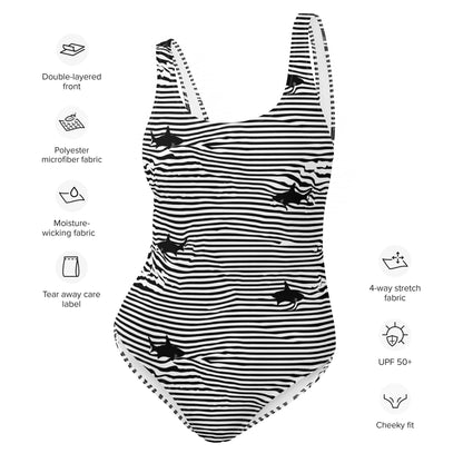 Chatham Great White Shark Stripe One-Piece Swimsuit