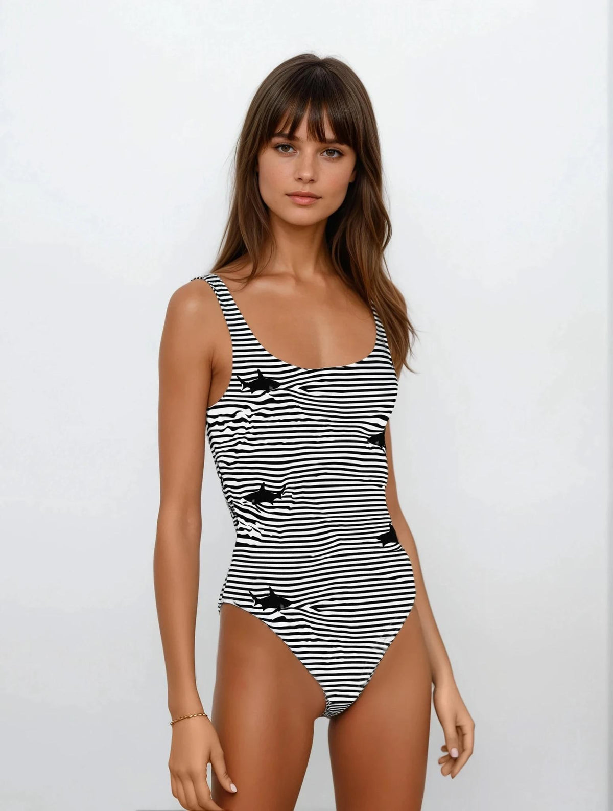 Chatham Great White Shark Stripe One-Piece Swimsuit