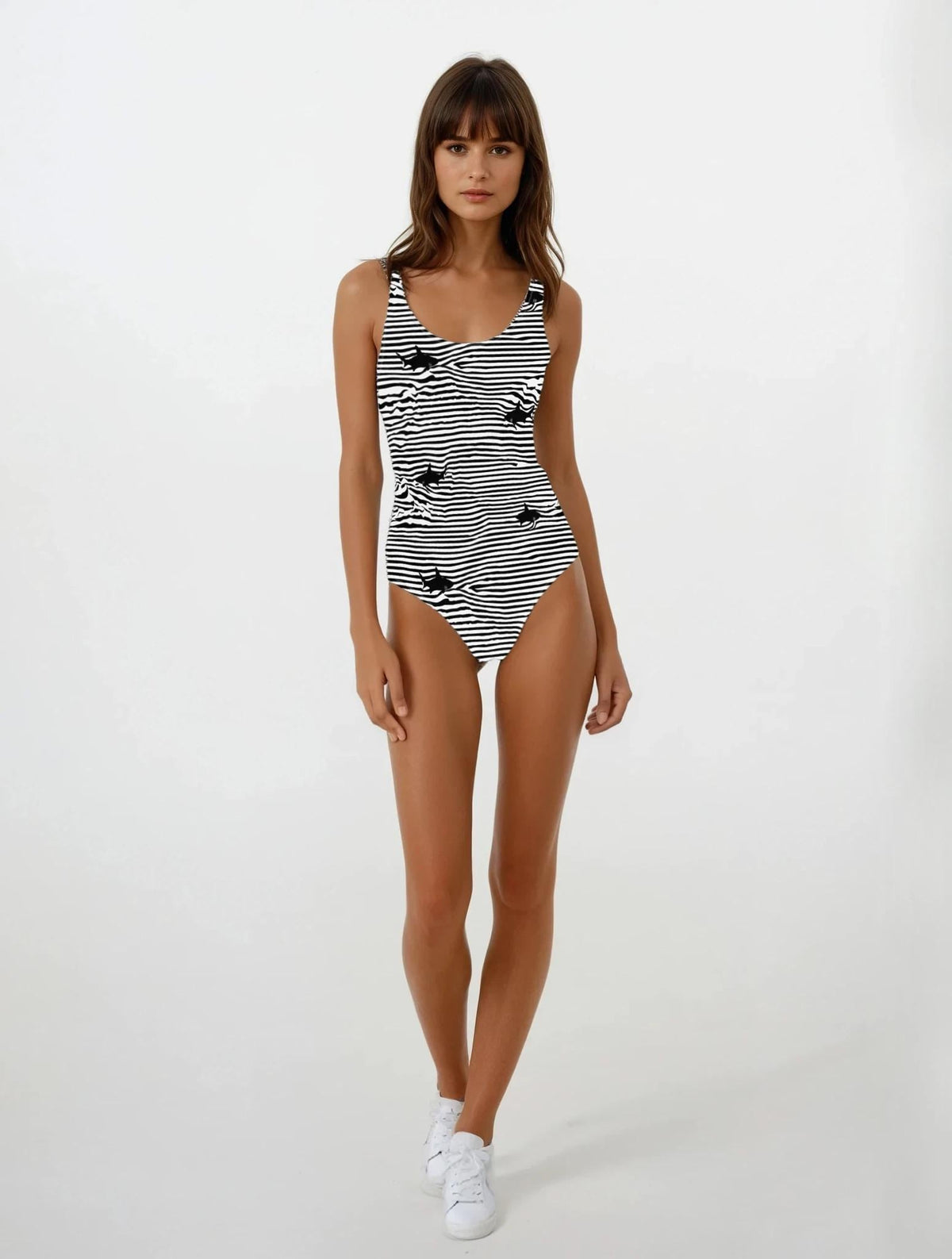 Chatham Great White Shark Stripe One-Piece Swimsuit
