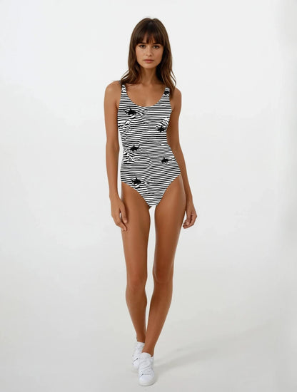 Chatham Great White Shark Stripe One-Piece Swimsuit