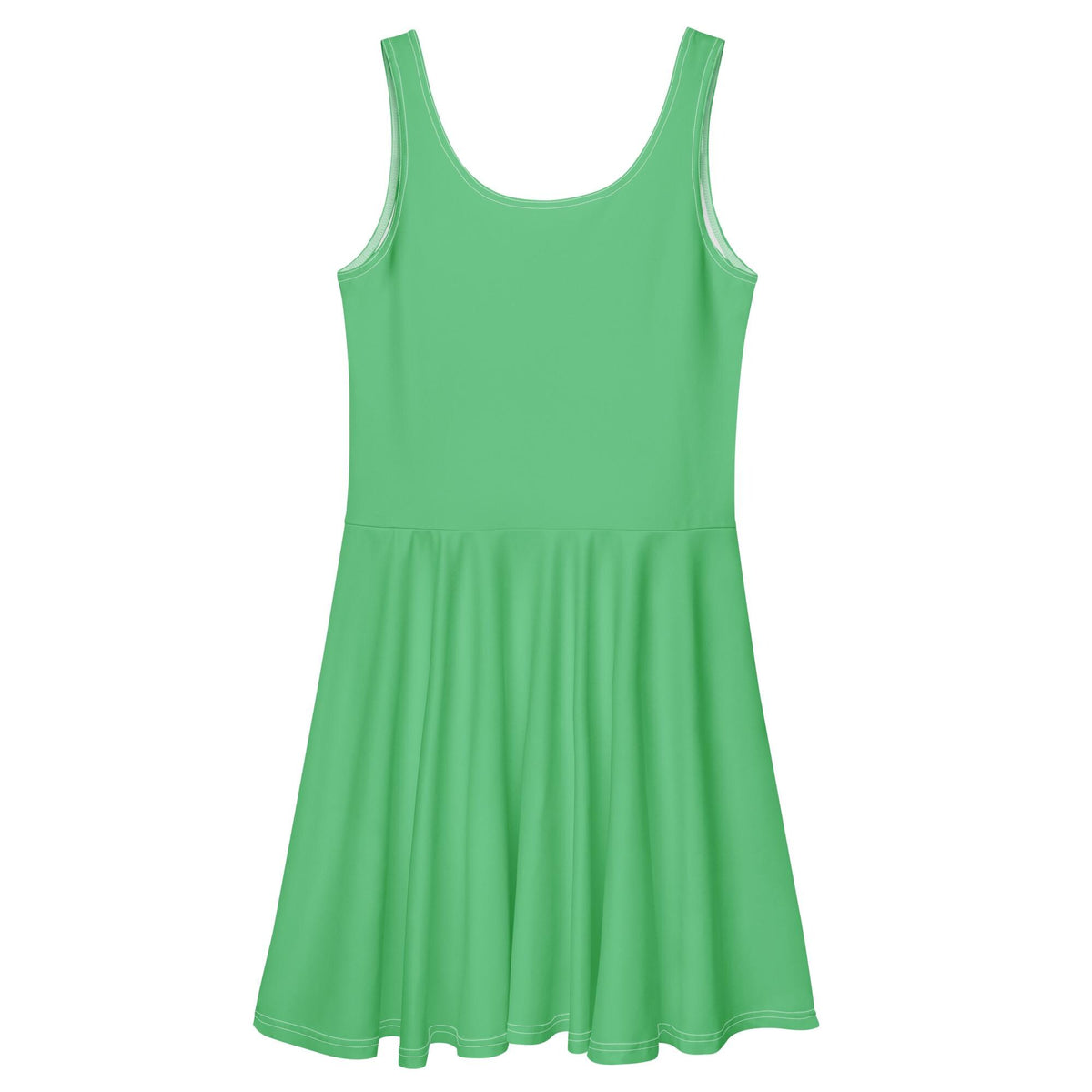 Jersey Knit Kelly Green Skater Dress womens casual