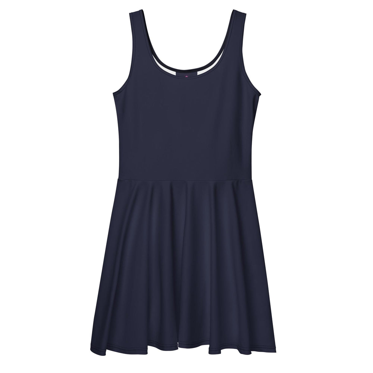 Jersey Knit Nautical Navy Skater Dress womens casual