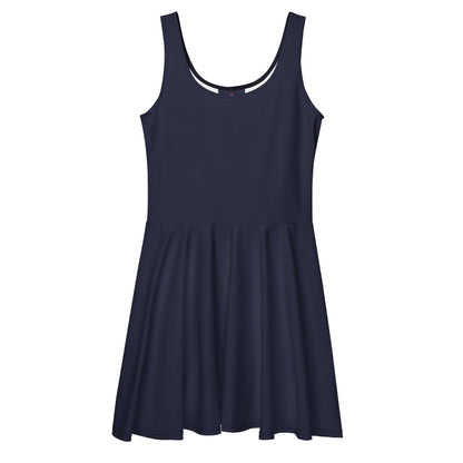Jersey Knit Nautical Navy Skater Dress womens casual