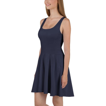 Jersey Knit Nautical Navy Skater Dress womens casual