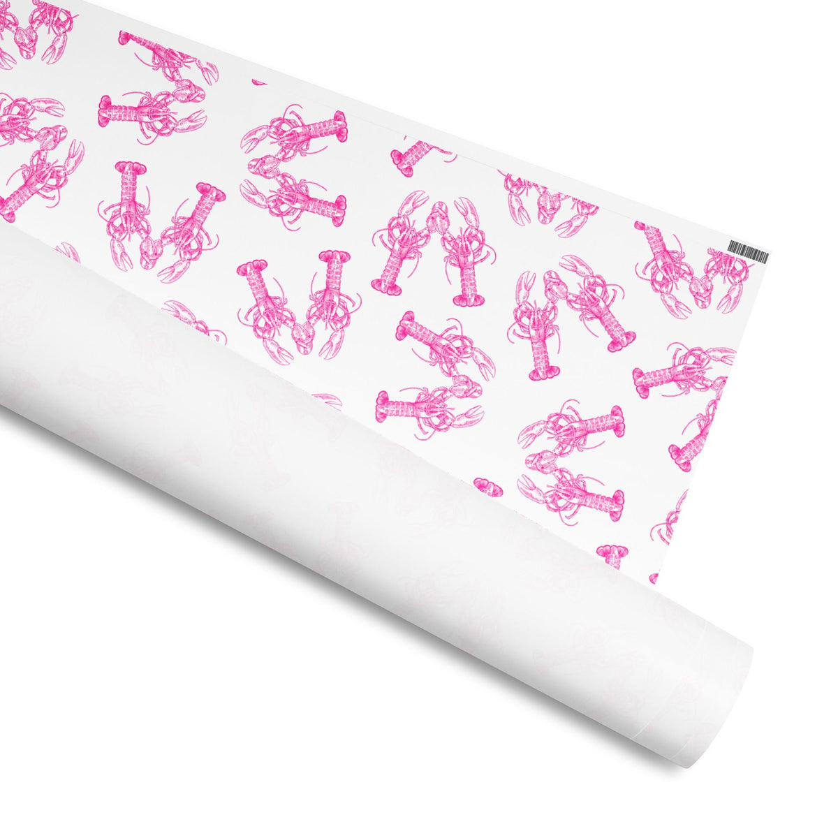 Lobster Love Pink gift wrap in pink by The Happy Fun Shop, photo 5 of 5